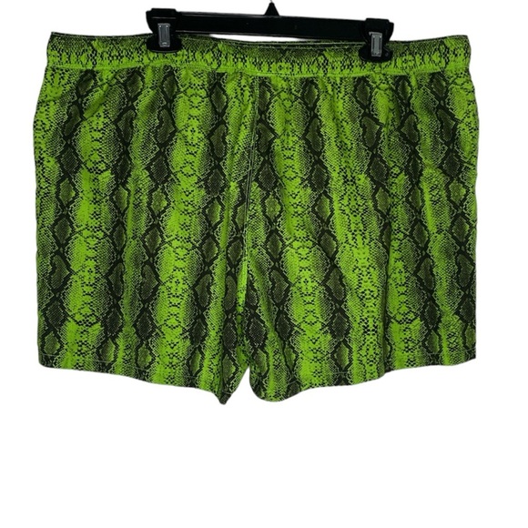 ASOS Snakeskin Print Shorts (Size:4XL Color:Green/Black) - Picture 2 of 5